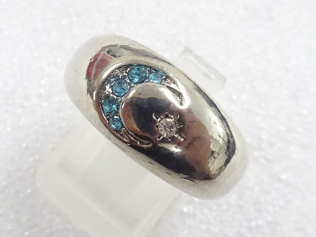 JAPANESE KIMONO / ANTIQUE COLORED STONE RING (SIZE 14)